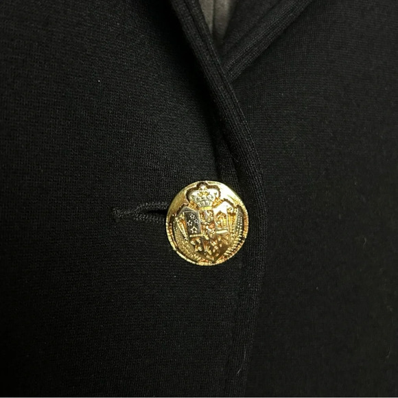 Studio F. Black Blazer with Studded Shoulder Detail - Picture 7 of 8